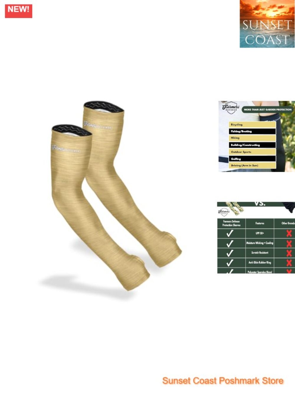 UV Protection Arm Sleeves UPF 50+ Cooling Gardening Sleeves for Men Women